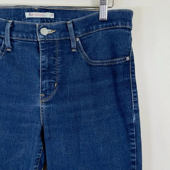 Levi's 312  Shaping Slim Dark Wash Blue Jeans - Picture 5 of 16